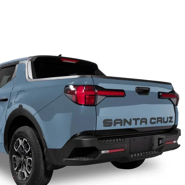 55550BPSC – PUTCO Emblem, SANTA CRUZ Letters Tailgate Black Platinum 304 Stainless Steel Tape-On Installation